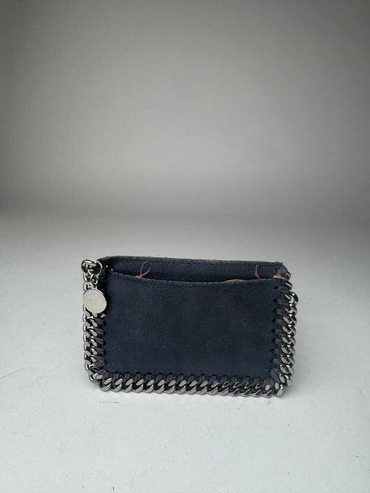 Vintage Stella Mc Cartney Vegan Suede Card Holder Navy