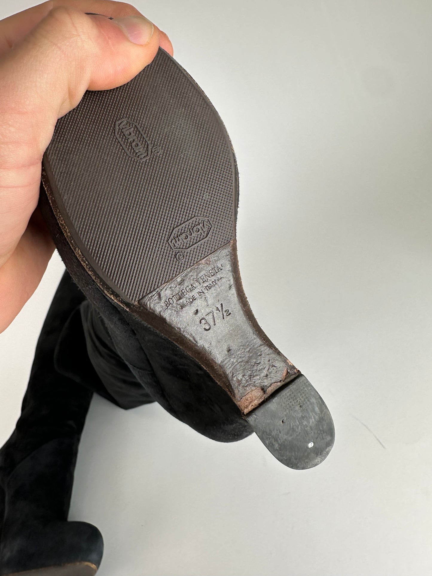 Vintage Bottega Veneta Suede Boots Black EU37,5