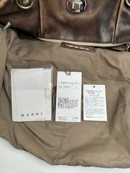 Vintage Marni Leather Shopper bag brown