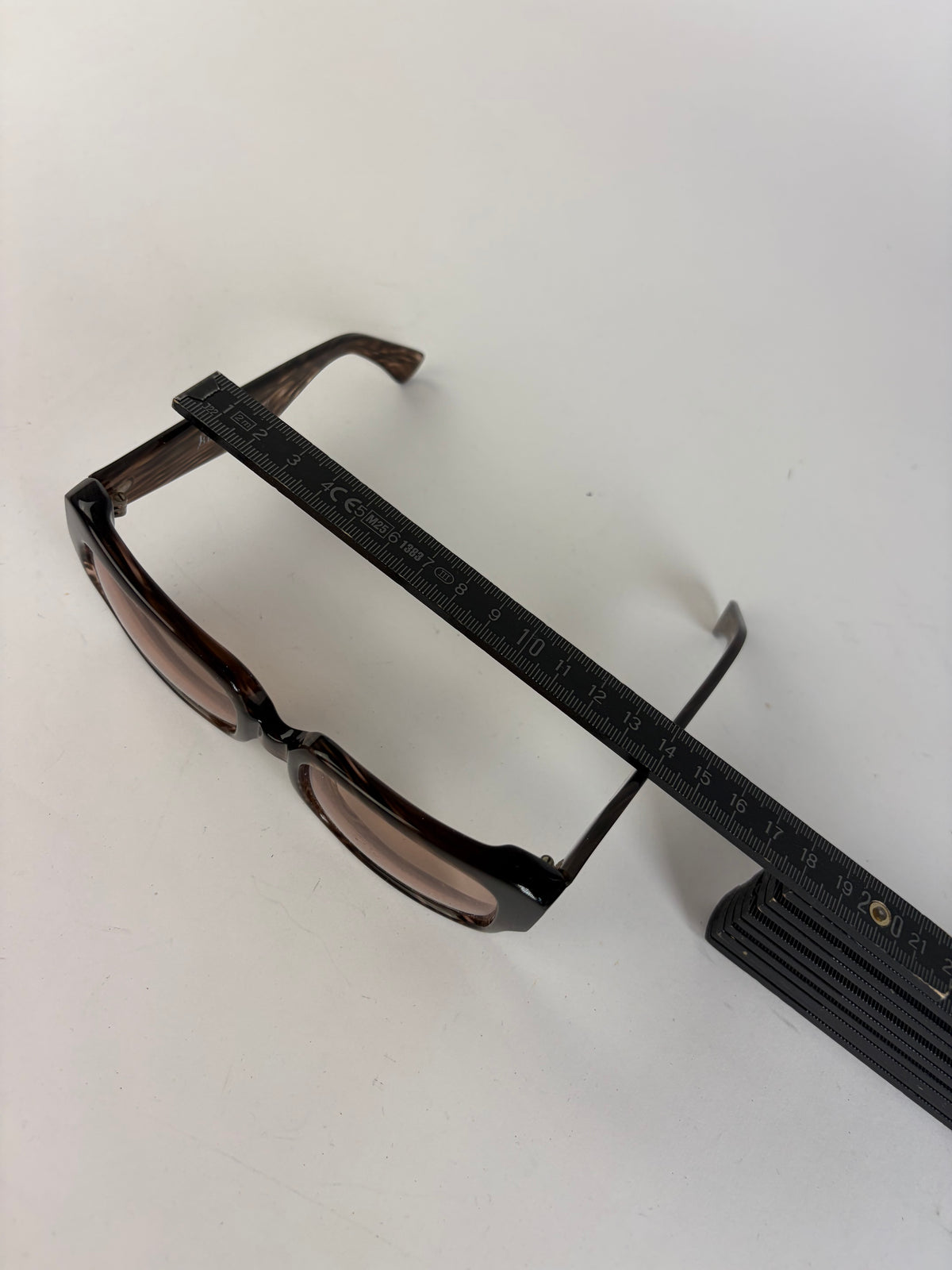 Vintage Yves Saint Laurent Chunky Acetate Sunglasses Late 1990s Brown Pink
