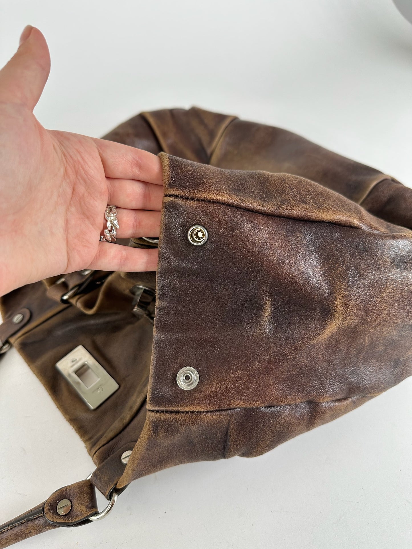 Vintage Marni Leather Shopper bag brown