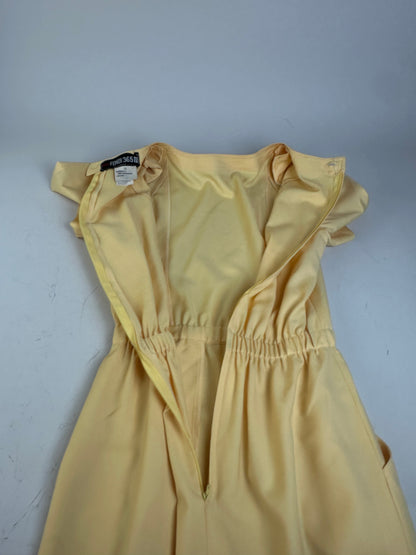 Vintage Fendi Lambswool Dress Light Yellow M
