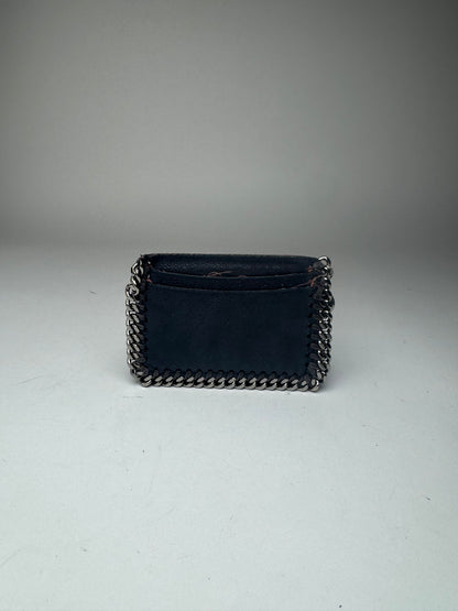 Vintage Stella Mc Cartney Vegan Suede Card Holder Navy