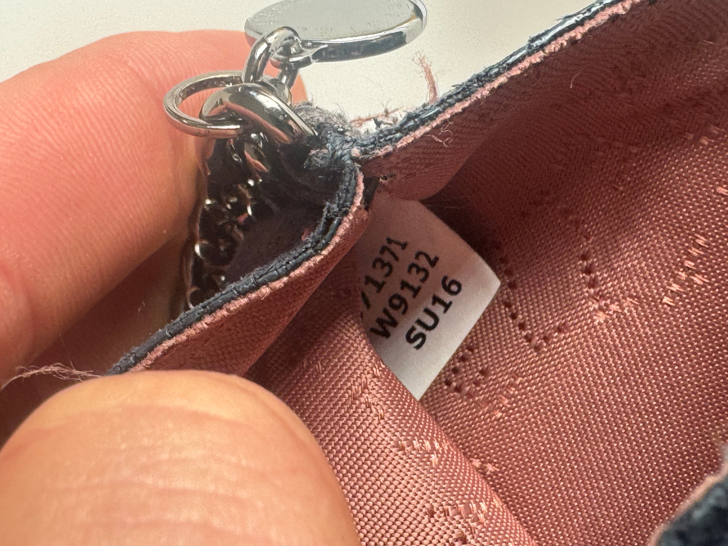 Vintage Stella Mc Cartney Vegan Suede Card Holder Navy