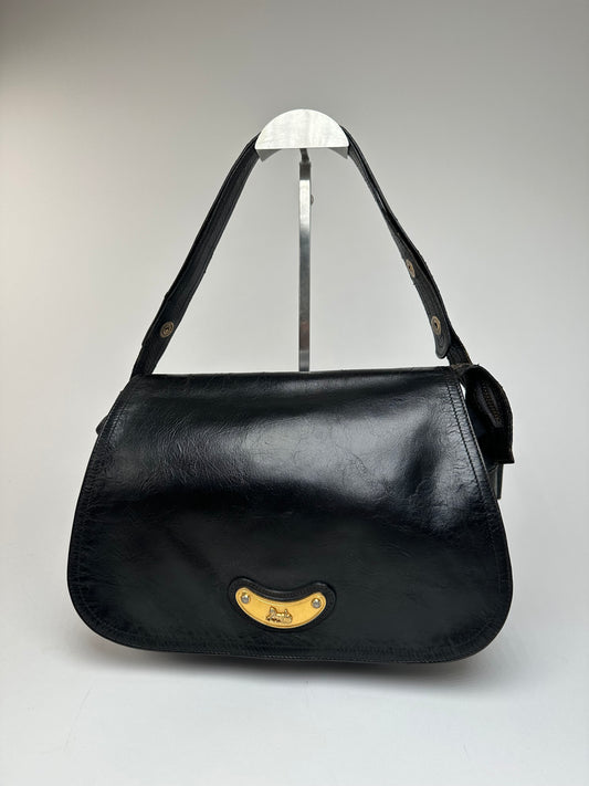 Vintage Celine Paris Multiway Leather Handbag Black