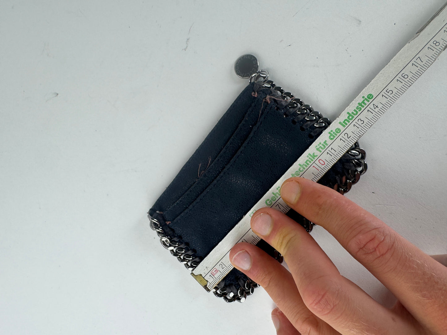 Vintage Stella Mc Cartney Vegan Suede Card Holder Navy