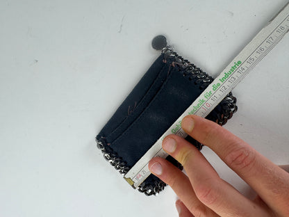 Vintage Stella Mc Cartney Vegan Suede Card Holder Navy