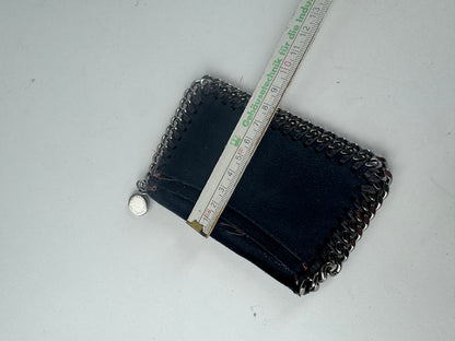 Vintage Stella Mc Cartney Vegan Suede Card Holder Navy