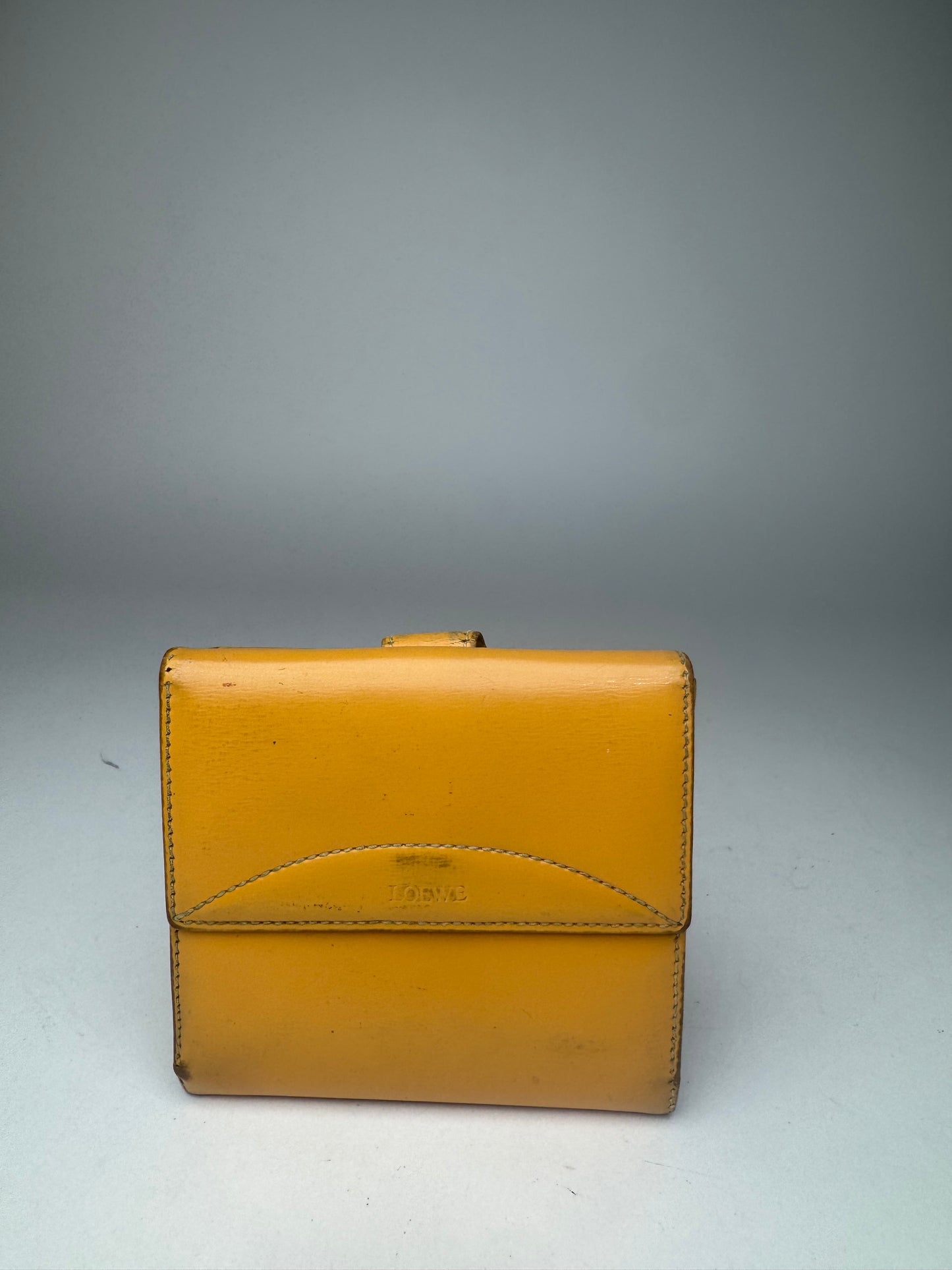 Vintage Loewe Madrid Patent Leather wallet yellow