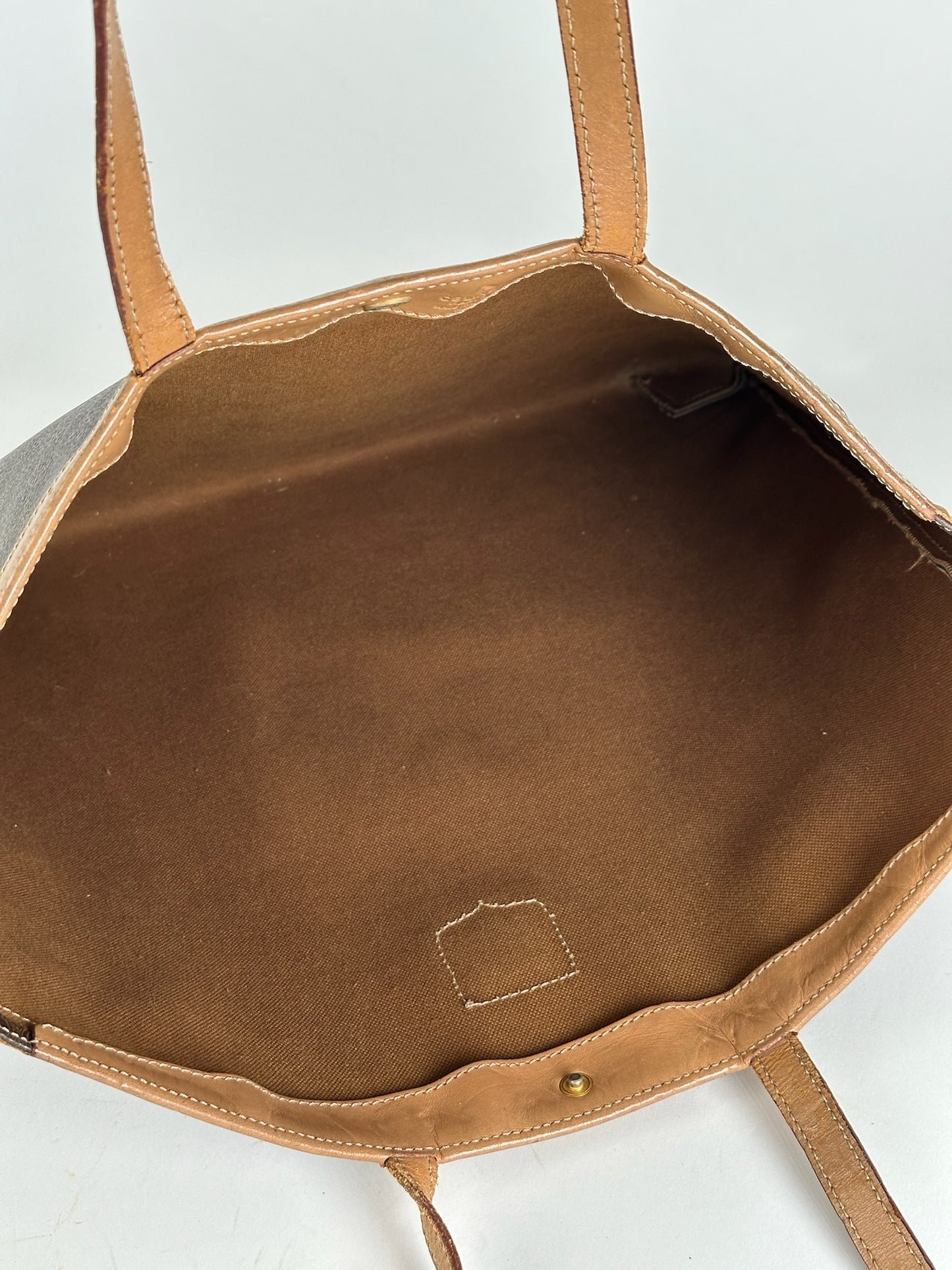 Vintage Celine Paris Big Bag leather monogram shopper brown