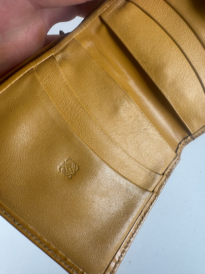 Vintage Loewe Madrid Patent Leather wallet yellow