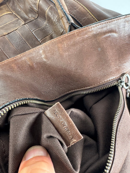 Sac cabas vintage en cuir Chloé marron