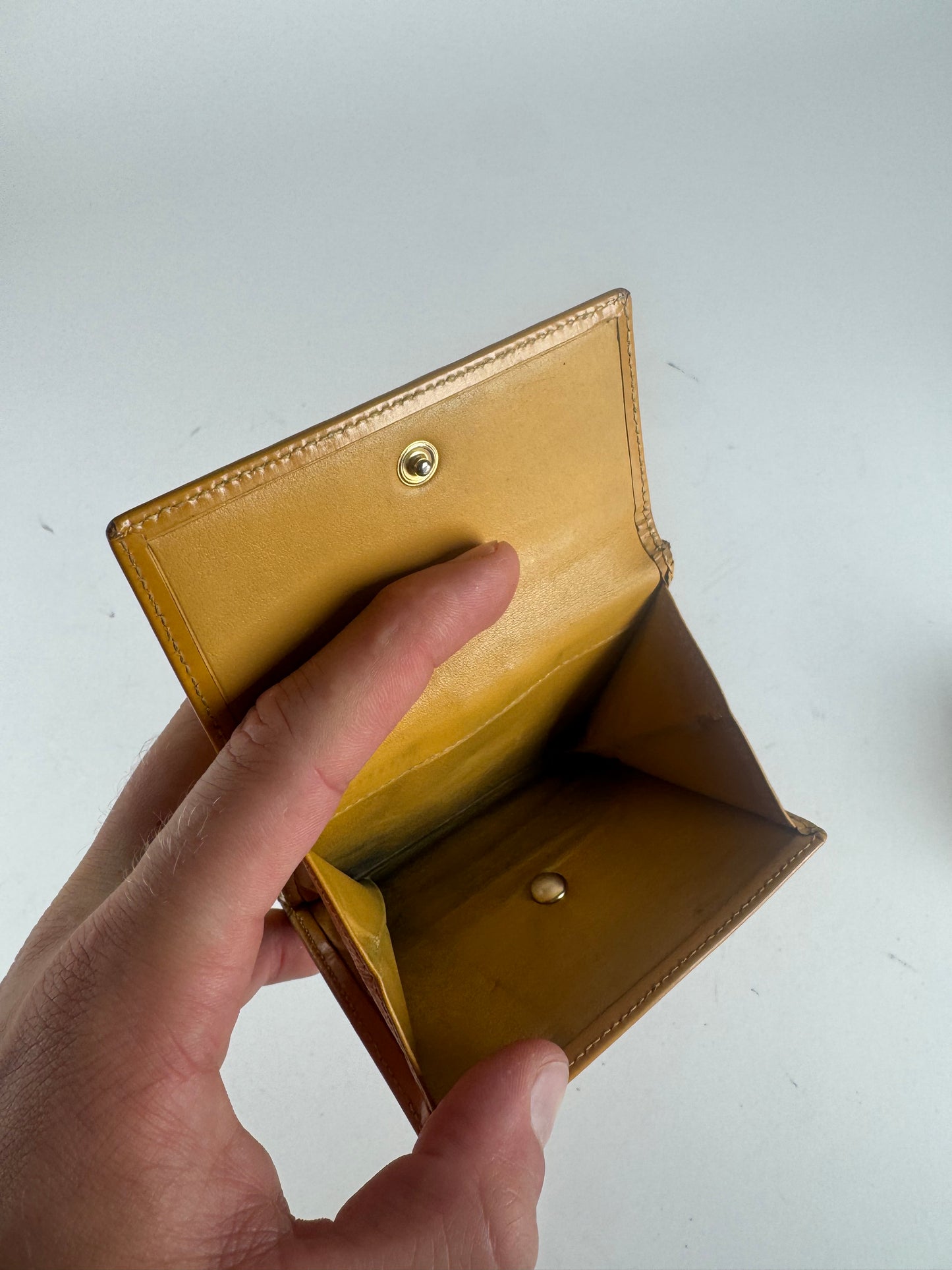 Vintage Loewe Madrid Patent Leather wallet yellow