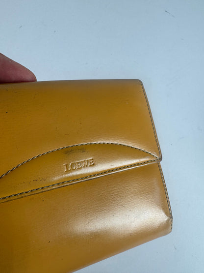 Vintage Loewe Madrid Patent Leather wallet yellow