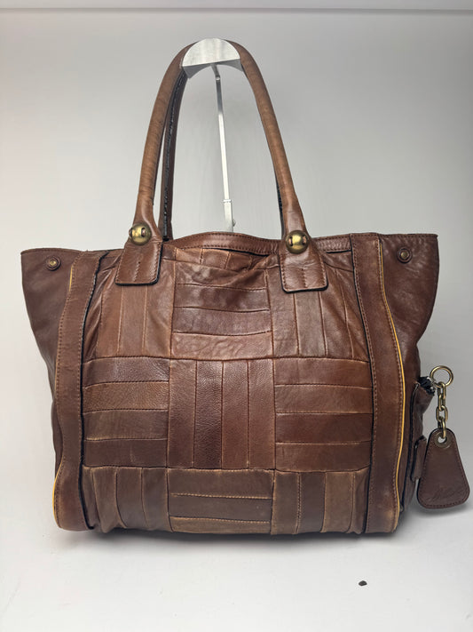 Sac cabas vintage en cuir Chloé marron