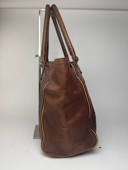 Sac cabas vintage en cuir Chloé marron