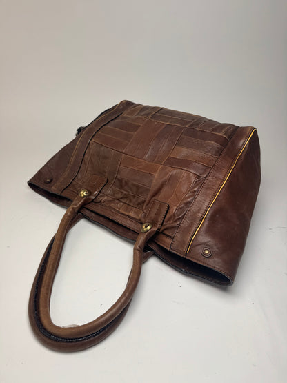 Sac cabas vintage en cuir Chloé marron
