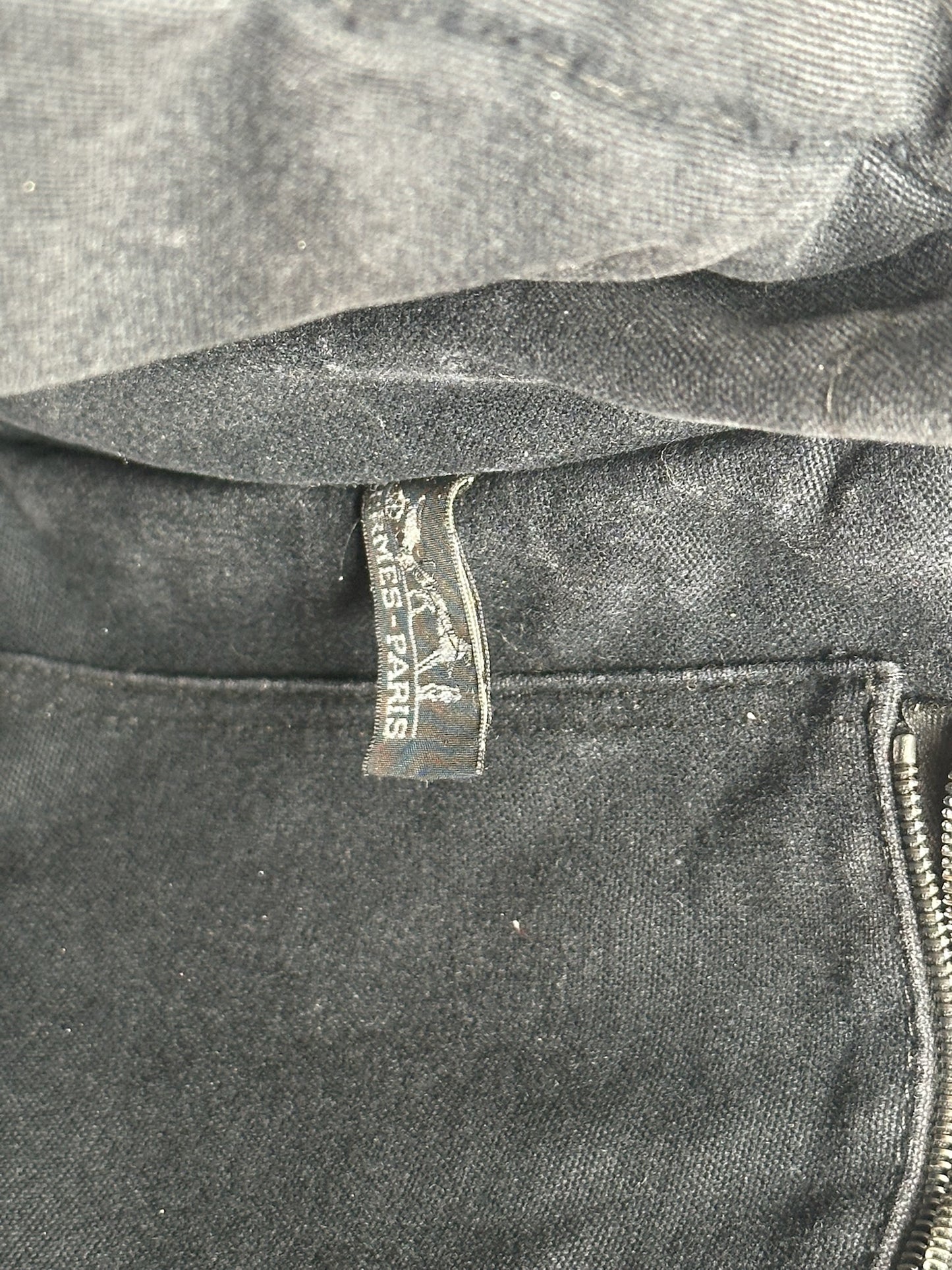 Vintage Hermes Canvas Shopper bag black