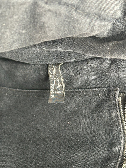 Vintage Hermes Canvas Shopper bag black