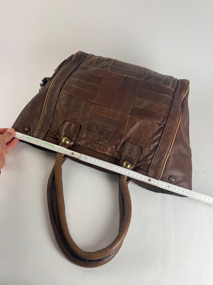 Sac cabas vintage en cuir Chloé marron