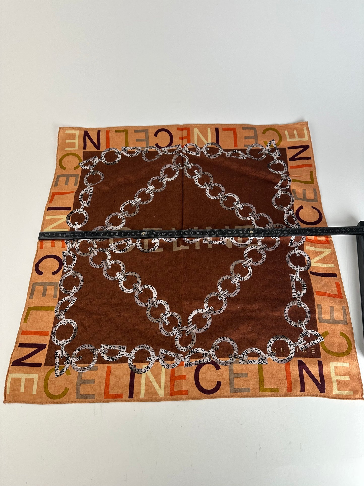Vintage Celine Paris Triomphe Scarf Brown
