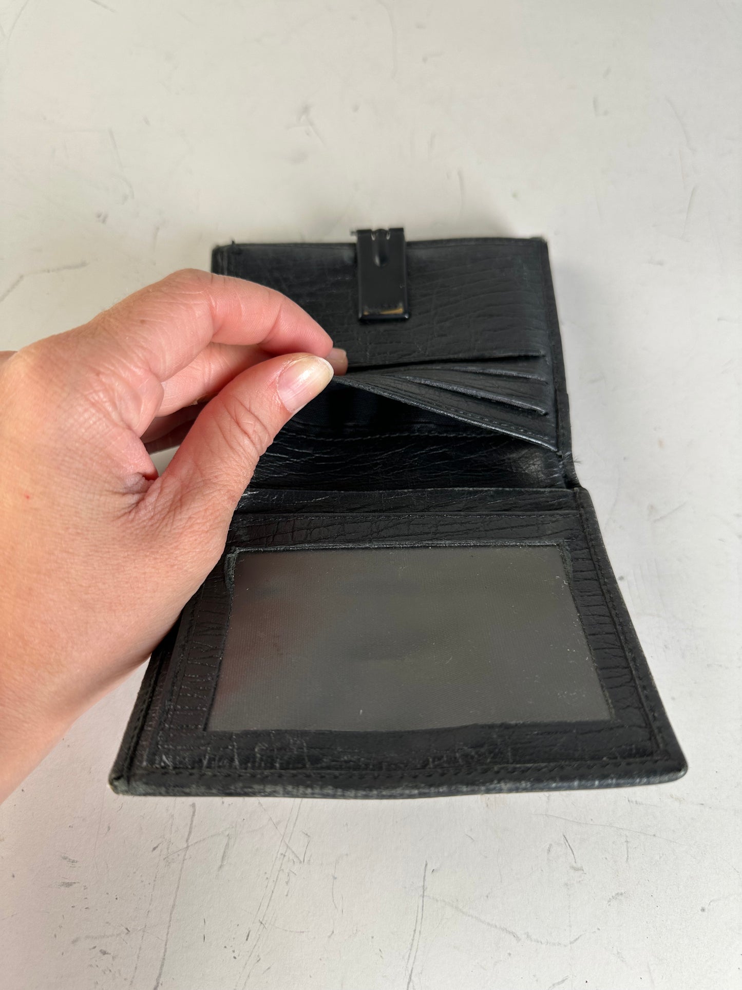 Vintage Gucci GG Supreme Wallet Black Beige