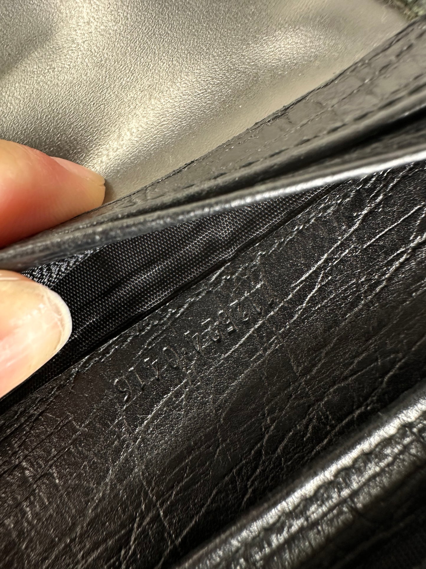 Vintage Gucci GG Supreme Wallet Black Beige