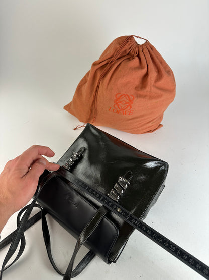 Vintage Loewe Madrid Leather Handbag Black
