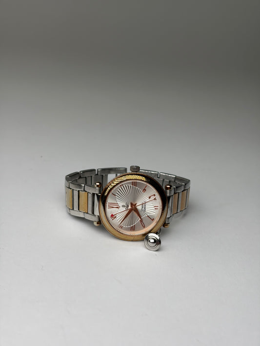 Vintage Vivienne Westwood Stainless Steel Bracelet Watch c. Late 2000s Silver Gold
