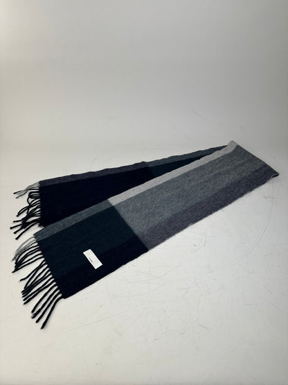 Vintage Chloé Wool Blend Scarf Navy Charcoal Grey