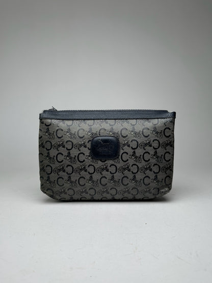 Vintage Celine Paris Macadam Monogram Leather clutch