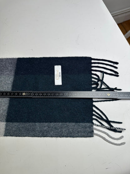 Vintage Chloé Wool Blend Scarf Navy Charcoal Grey