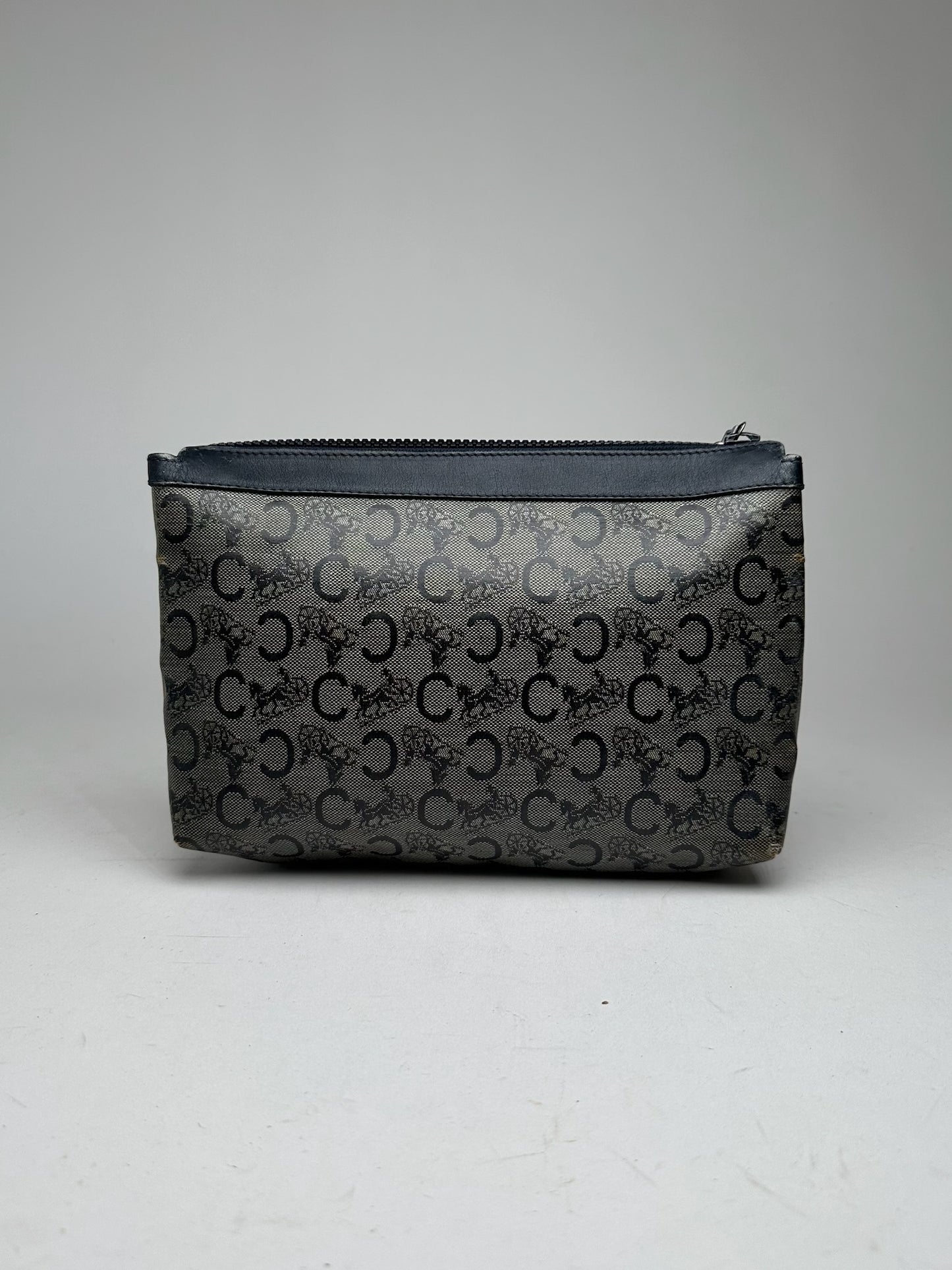 Vintage Celine Paris Macadam Monogram Leather clutch