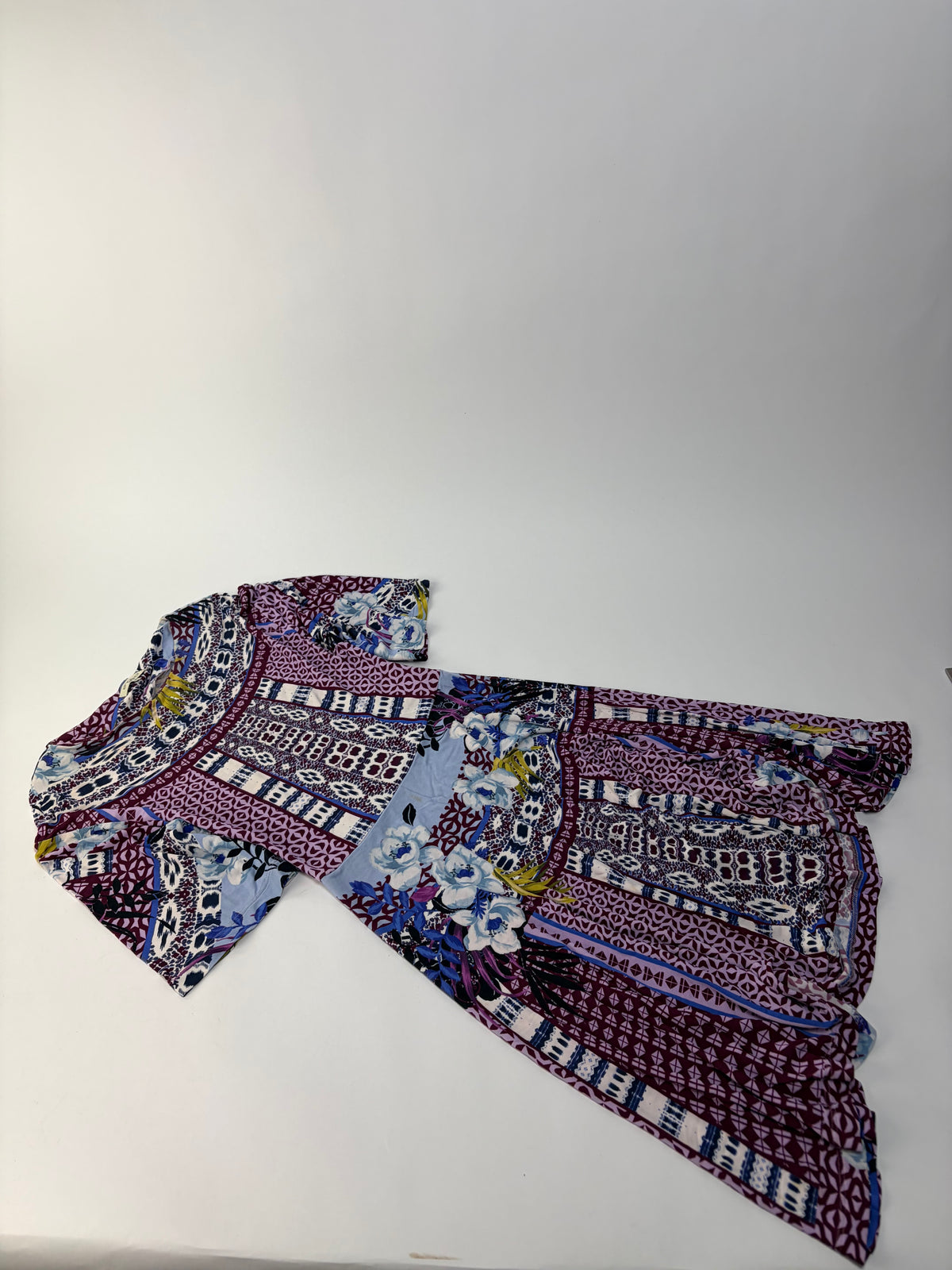 Vintage Etro Floral Print Viscose Dress Multicolor L