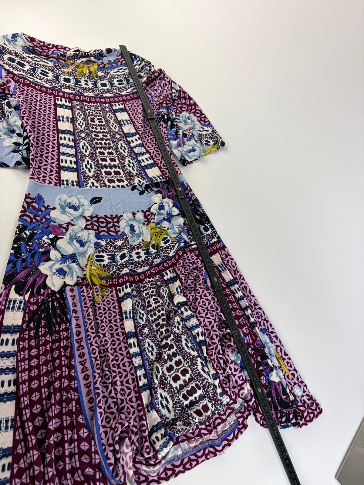 Vintage Etro Floral Print Viscose Dress Multicolor L