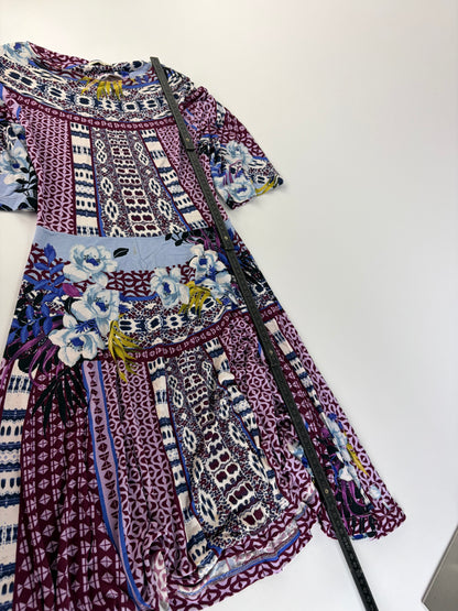Vintage Etro Floral Print Viscose Dress Multicolor L