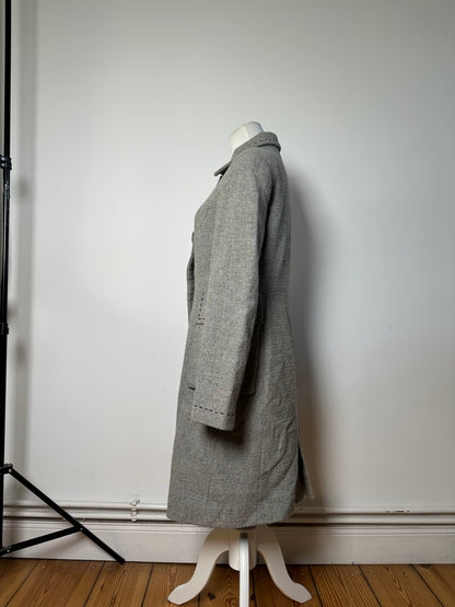 Vintage Balenciaga Wool Blend Coat Light Grey M