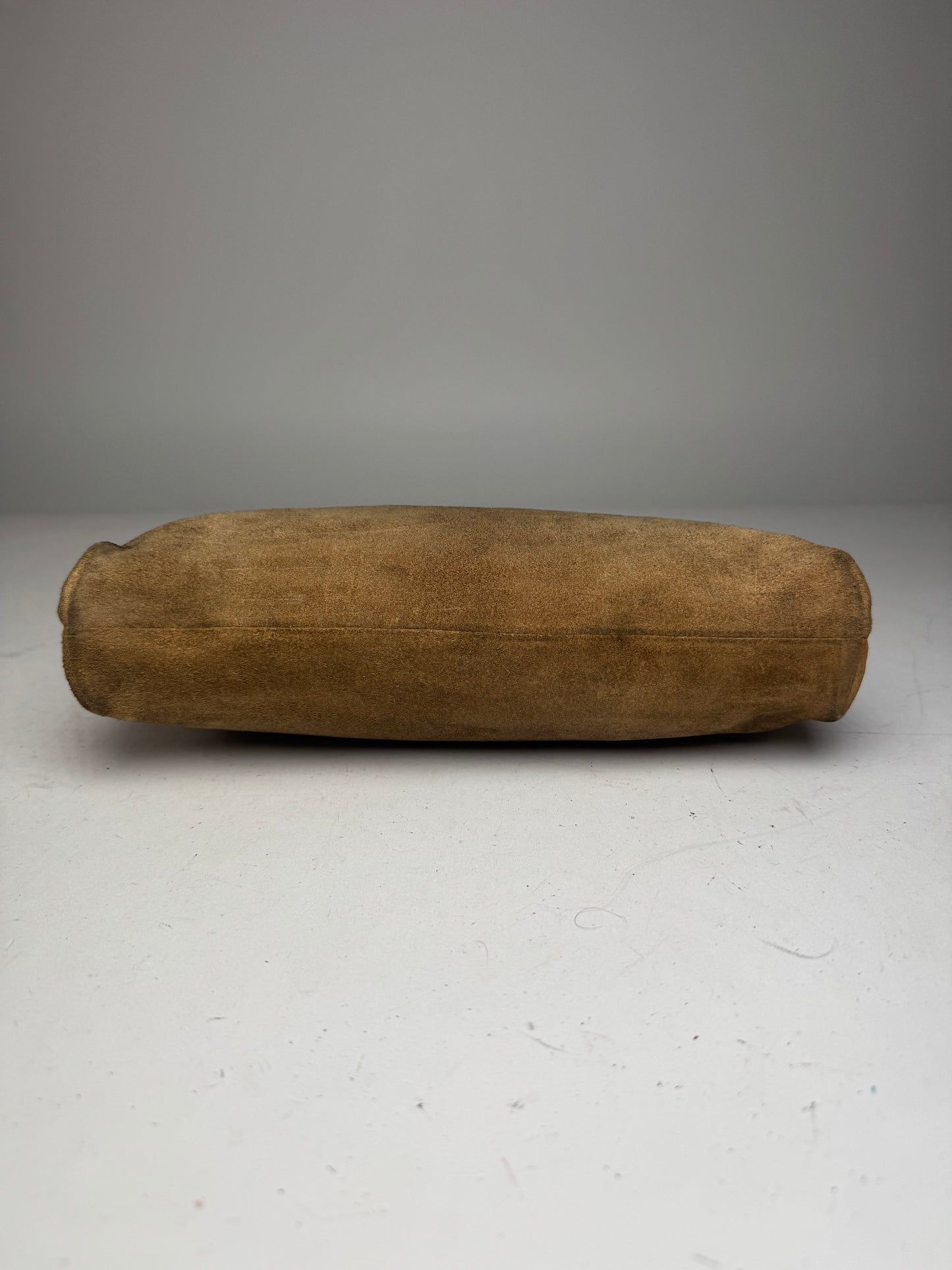 Vintage Loewe Anagram Suede Clutch Brown