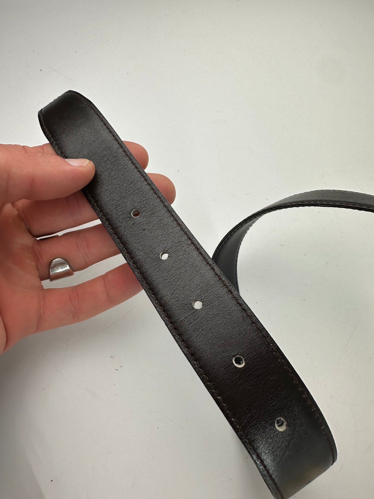 Vintage Gucci GG Leather Belt Brown