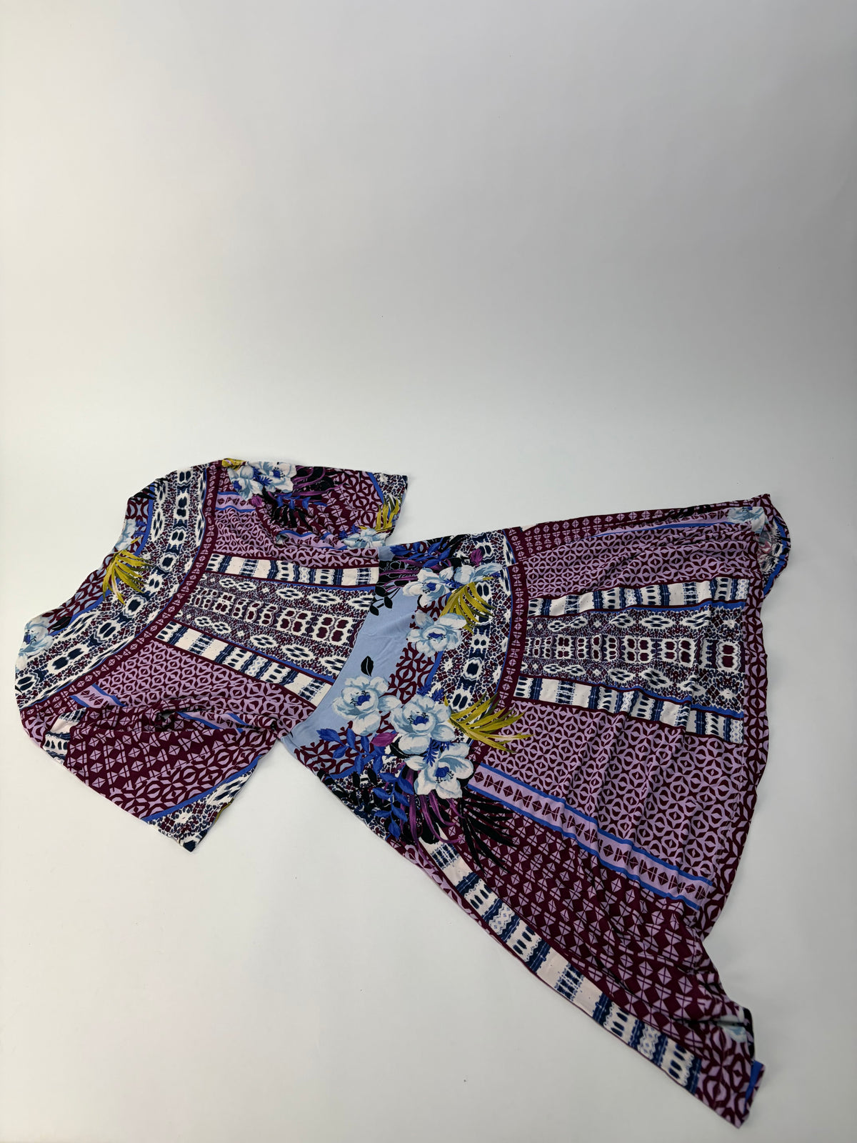 Vintage Etro Floral Print Viscose Dress Multicolor L