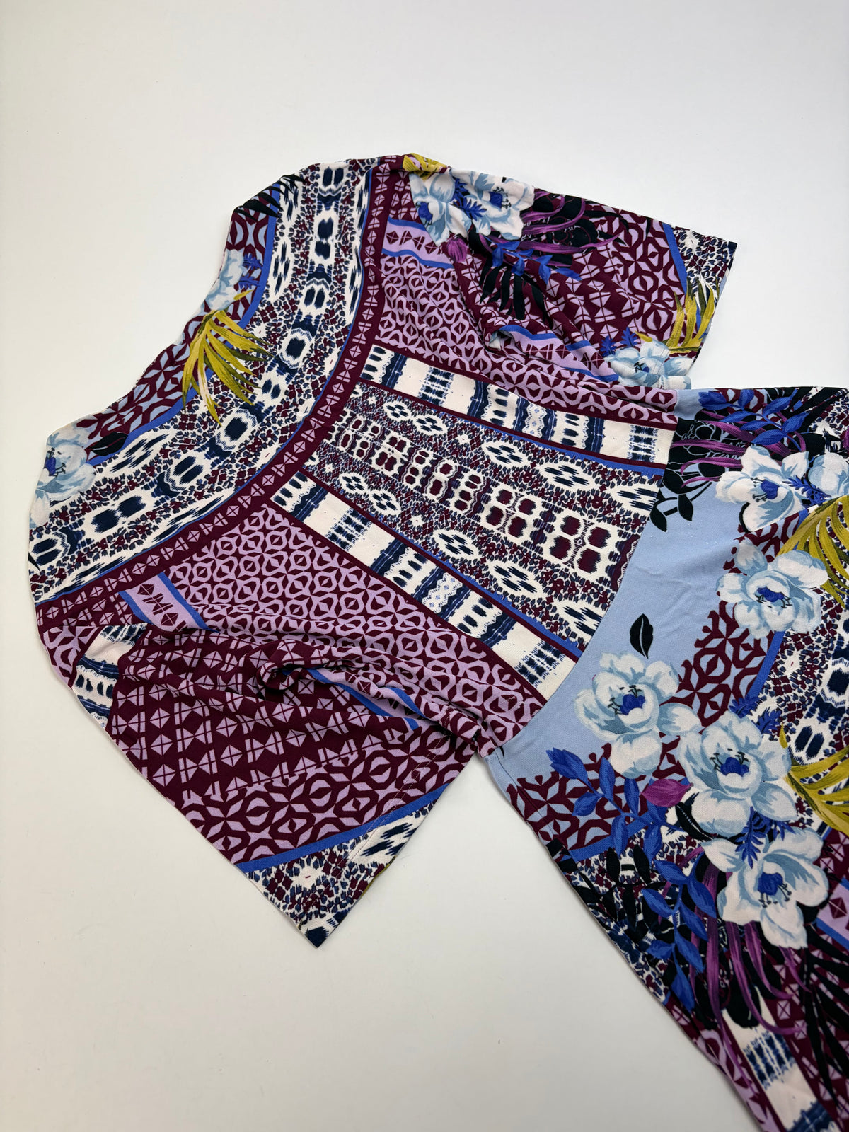 Vintage Etro Floral Print Viscose Dress Multicolor L