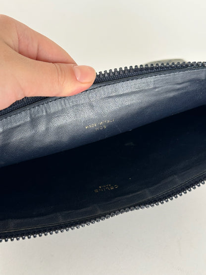 Vintage Celine Paris Macadam Monogram Leather clutch