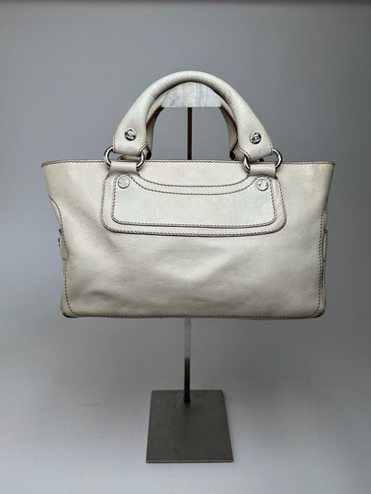 Vintage Celine Paris Leather bag white