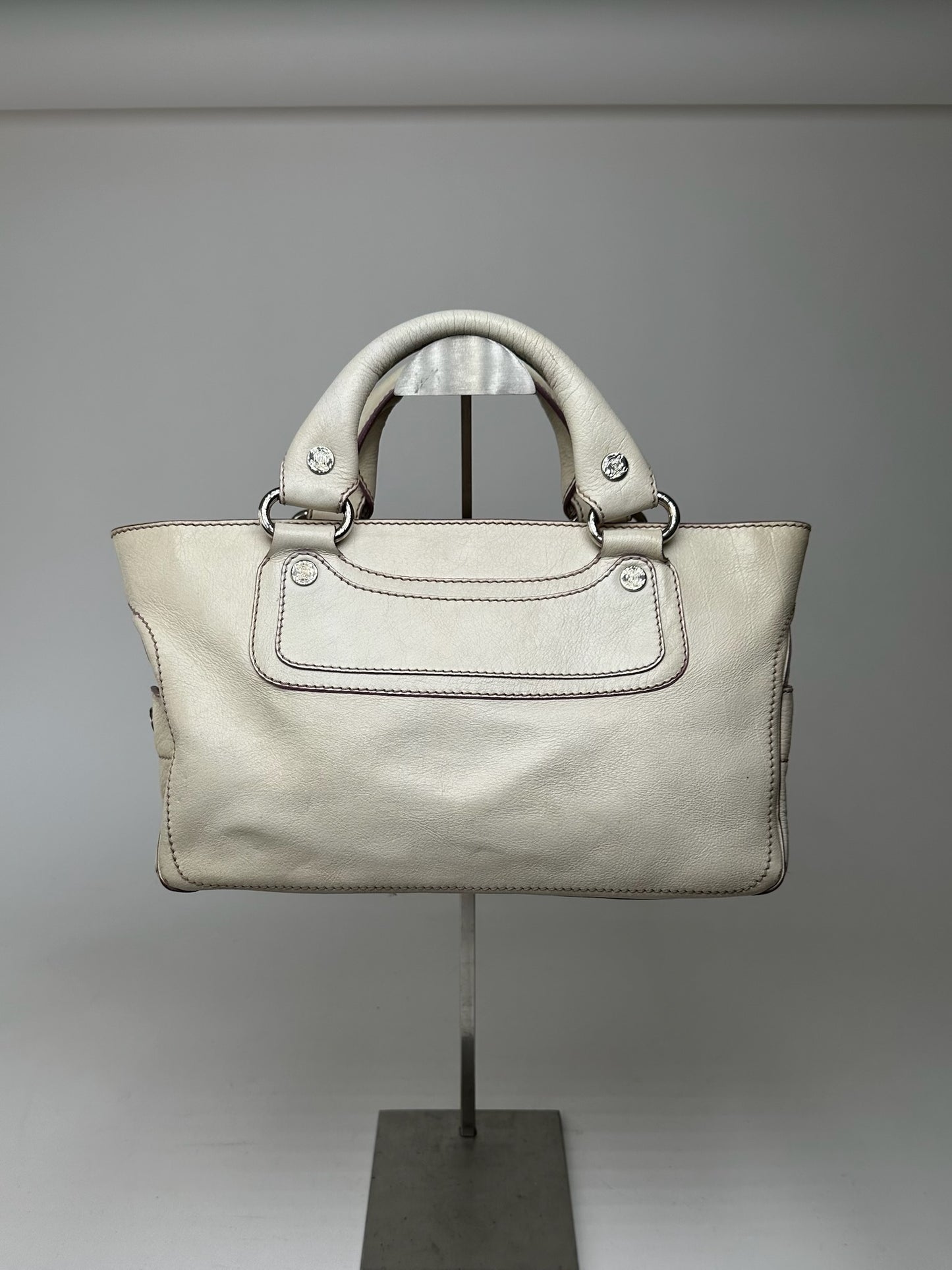 Vintage Celine Paris Leather bag white