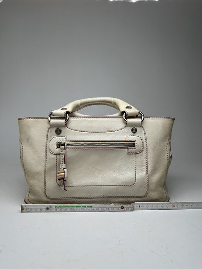 Vintage Celine Paris Leather bag white