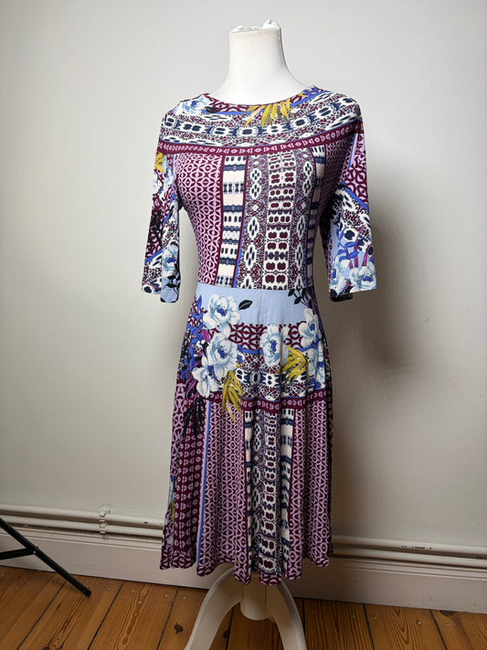Vintage Etro Floral Print Viscose Dress Multicolor L