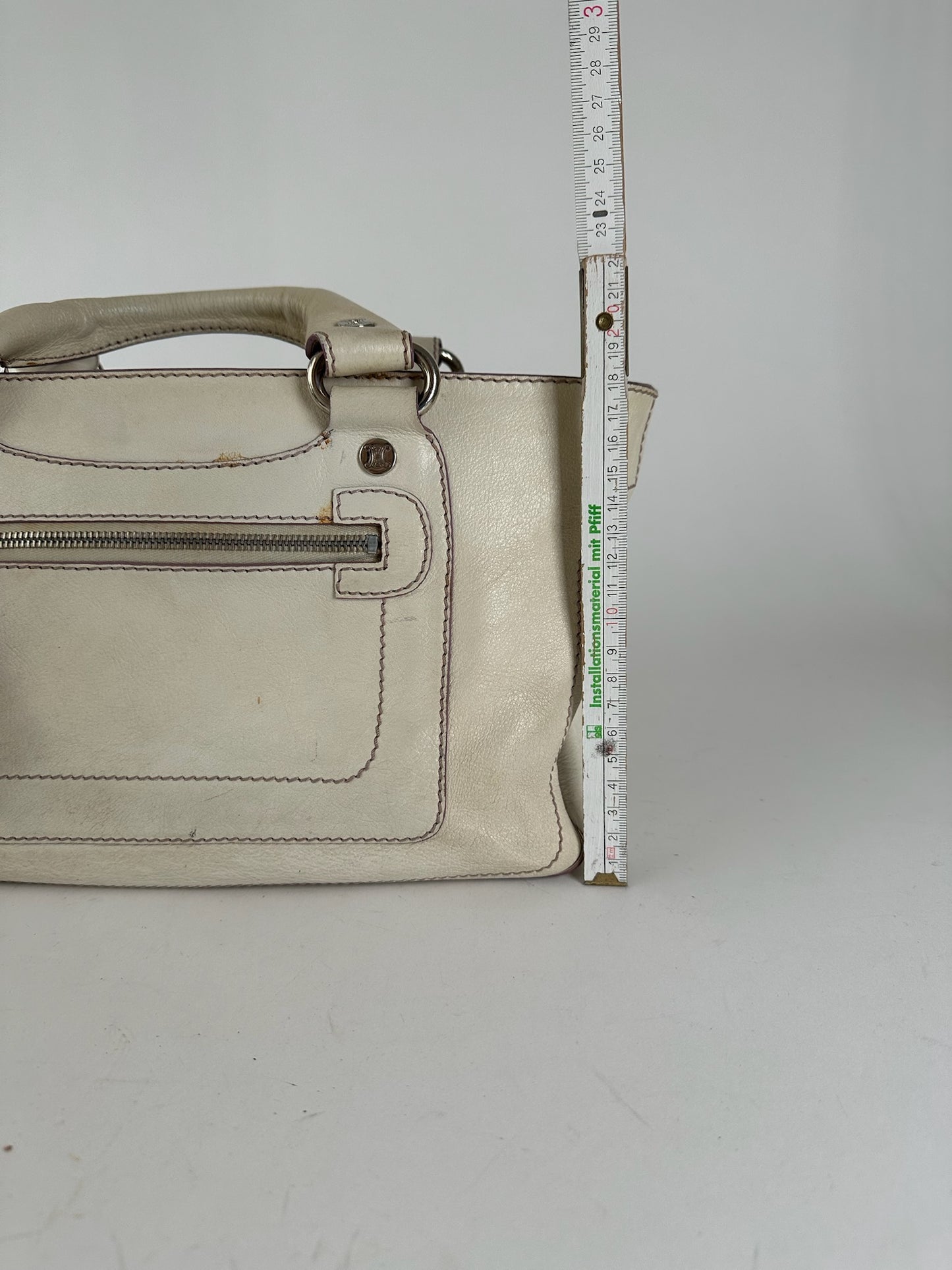 Vintage Celine Paris Leather bag white