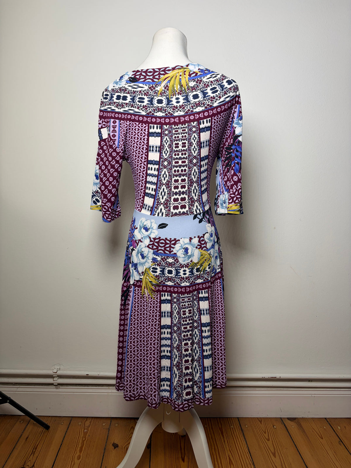 Vintage Etro Floral Print Viscose Dress Multicolor L