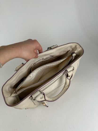 Vintage Celine Paris Leather bag white