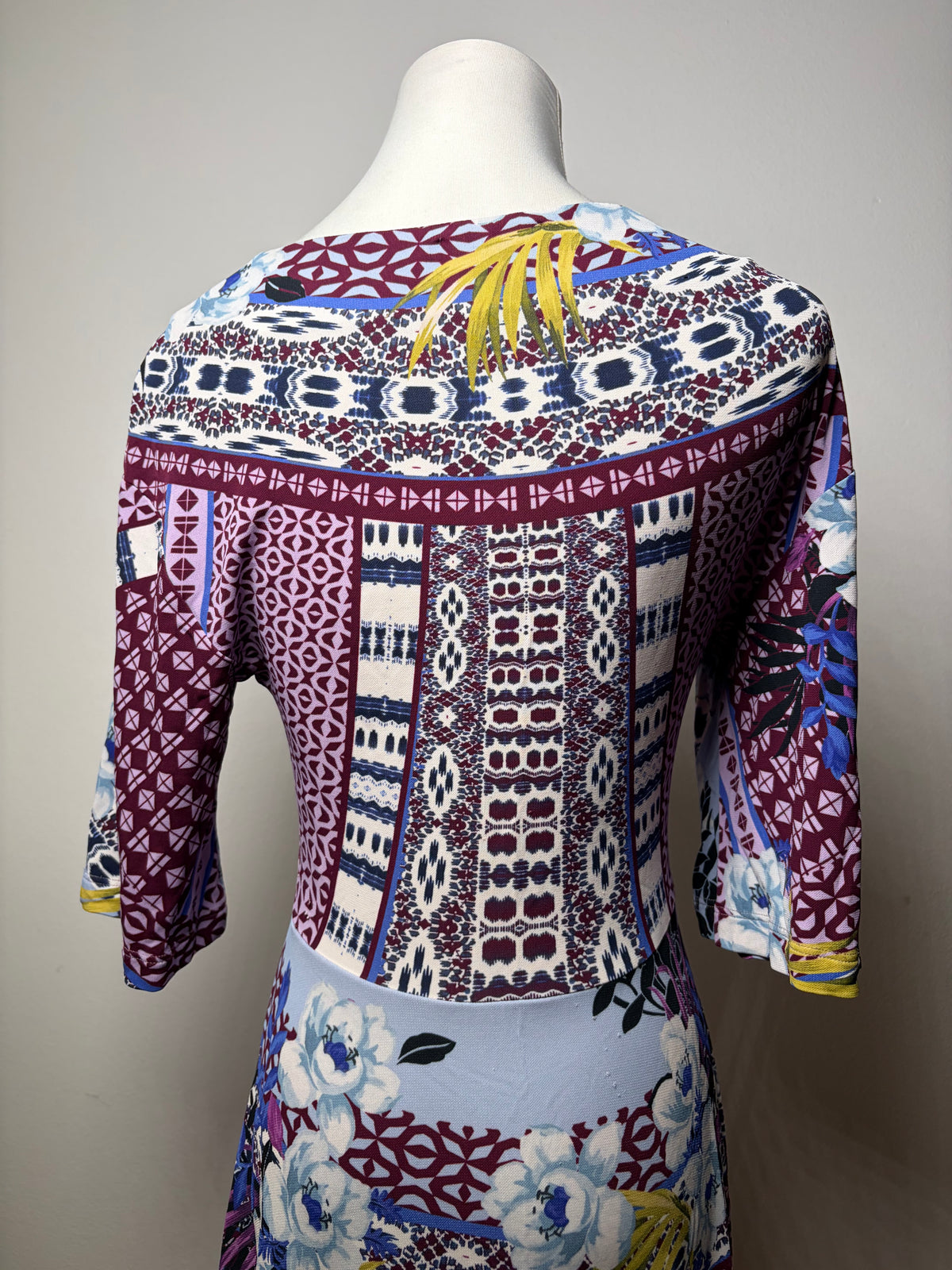 Vintage Etro Floral Print Viscose Dress Multicolor L